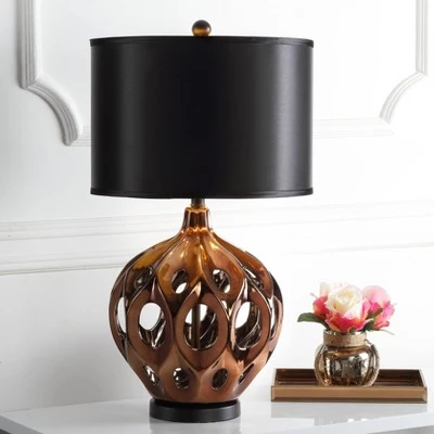 29" Regina Ceramic Table Lamp Gold/Brown (Includes CFL Light Bulb) - Safavieh 5 29" Regina Ceramic Table Lamp Gold/Brown (Includes CFL Light Bulb) - Safavieh - Image 3