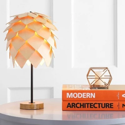 JONATHAN Y 20.5" Wood/Metal Simon Pinecone Table Lamp (Includes LED Light Bulb) Black - JONATHAN Y 3 JONATHAN Y 20.5" Wood/Metal Simon Pinecone Table Lamp (Includes LED Light Bulb) Black - JONATHAN Y