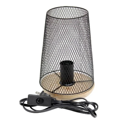 Wired Mesh Uplight Table Lamp Black - Simple Designs 8 Wired Mesh Uplight Table Lamp Black - Simple Designs - Image 6