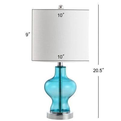 JONATHAN Y 20.5" Glass/Metal Mer Table Lamp (Includes LED Light Bulb) Blue - JONATHAN Y 5 JONATHAN Y 20.5" Glass/Metal Mer Table Lamp (Includes LED Light Bulb) Blue - JONATHAN Y - Image 3