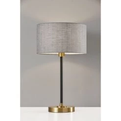 24" Bergen Collection Table Lamp Black - Adesso