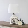 Welcome Home Rustic Ceramic Foyer Entryway Accent Table Lamp with Fabric Shade White - Simple Designs 10 Welcome Home Rustic Ceramic Foyer Entryway Accent Table Lamp with Fabric Shade White - Simple Designs -Loca Table Lamps Store unnamed file 2089