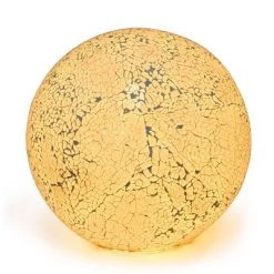 1 Light Mosaic Stone Ball Table Lamp White - Simple Designs