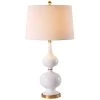 Set of 2 Myla Table Lamp (Includes LED Light Bulb) White/Gold Leaf - Safavieh -Loca Table Lamps Store unnamed file 2112