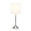 Tapered Desk Lamp with Fabric Drum Shade Silver - Simple Designs -Loca Table Lamps Store unnamed file 217