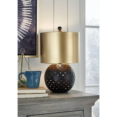 Mareike Table Lamp Black/Gold - Signature Design by Ashley 4 Mareike Table Lamp Black/Gold - Signature Design by Ashley - Image 2