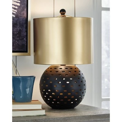 Mareike Table Lamp Black/Gold - Signature Design by Ashley 5 Mareike Table Lamp Black/Gold - Signature Design by Ashley - Image 3