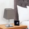 Mini Table Lamp with Squared Empire Fabric Shade Gray - Simple Designs -Loca Table Lamps Store unnamed file 2188