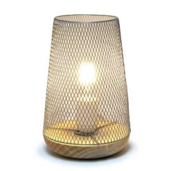Wired Mesh Uplight Table Lamp Gray - Simple Designs