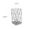 Metal Geometric Square Table Lamp Gray - Simple Designs -Loca Table Lamps Store unnamed file 2211