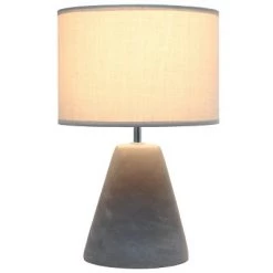 Pinnacle Concrete Table Lamp with Shade Gray - Simple Designs