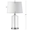 JONATHAN Y 25" Glass Walsh Table Lamp (Includes LED Light Bulb) Clear - JONATHAN Y -Loca Table Lamps Store unnamed file 2229