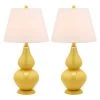 (Set of 2) 26" Cybil Double Gourd Lamp Yellow (Includes CFL Light Bulb) - Safavieh -Loca Table Lamps Store unnamed file 2246