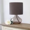 Glass Raindrop Table Lamp with Fabric Shade Gray - Simple Designs -Loca Table Lamps Store unnamed file 2251