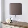 Clear Glass Raindrop Table Lamp with Fabric Shade Gray - Simple Designs -Loca Table Lamps Store unnamed file 2280