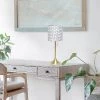Tapered Desk Lamp with Polka Dot Fabric Drum Shade Gold - Simple Designs -Loca Table Lamps Store unnamed file 2286