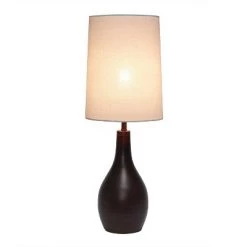 1 Light Restoration Tear Drop Table Lamp Espresso Brown - Simple Designs