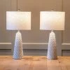 26" Set of Two Jameson Textured Ceramic Table Lamp White - Decor Therapy -Loca Table Lamps Store unnamed file 232