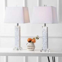 JONATHAN Y 28.5" (Set of 2) Noelle Seashell Table Lamp (Includes LED Light Bulb) White - JONATHAN Y