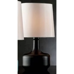 17.25" Modern Metal Table Lamp with Touch Sensor - Ore International Pink