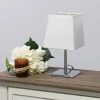 Mini Table Lamp with Squared Empire Fabric Shade White - Simple Designs -Loca Table Lamps Store unnamed file 2351