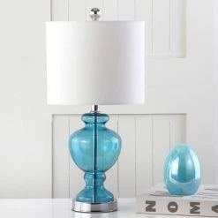 21" Marine Table Lamp Monocco Blue (Includes CFL Light Bulb) - Safavieh