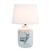Rustic Deer Buck Nature Printed Ceramic Accent Table Lamp with Fabric Shade White - Simple Designs -Loca Table Lamps Store unnamed file 2406