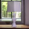 20.5" Knox Stacked Diamond Tale Lamp Satin White - Decor Therapy -Loca Table Lamps Store unnamed file 2429