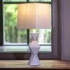 20.5" Knox Stacked Diamond Tale Lamp Satin White - Decor Therapy -Loca Table Lamps Store unnamed file 2430