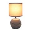 Round Prism Mini Table Lamp with Matching Fabric Shade Gray - Simple Designs -Loca Table Lamps Store unnamed file 2439