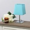 Mini Table Lamp with Squared Empire Fabric Shade Blue - Simple Designs -Loca Table Lamps Store unnamed file 2448