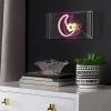JONATHAN Y 11.8" Moon Contemporary Glam Acrylic Box Pendant (Includes LED Light Bulb) Neon Pink/Yellow - JONATHAN Y -Loca Table Lamps Store unnamed file 2511