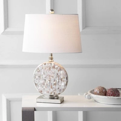 JONATHAN Y 24" Dennis Seashell Table Lamp (Includes LED Light Bulb) Cream - Jonathan Y 3 JONATHAN Y 24" Dennis Seashell Table Lamp (Includes LED Light Bulb) Cream - Jonathan Y