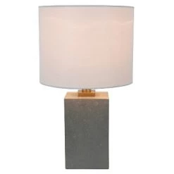 17" Rance Table Lamp Concrete - Decor Therapy