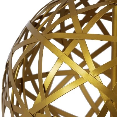 21" Strapped Steel Ball Table Lamp Antique Gold - Decor Therapy 6 21" Strapped Steel Ball Table Lamp Antique Gold - Decor Therapy - Image 4