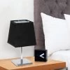 Mini Table Lamp with Squared Empire Fabric Shade Black - Simple Designs -Loca Table Lamps Store unnamed file 2566