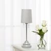 Table Lamp with Fabric Shade and Hanging Acrylic Beads Gray - Simple Designs -Loca Table Lamps Store unnamed file 2571