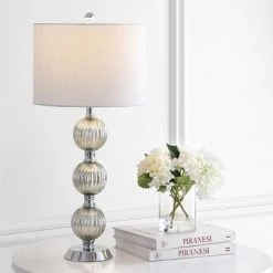JONATHAN Y 30.5" Glass/Metal Silvered Orbs Table Lamp (Includes LED Light Bulb) - Jonathan Y