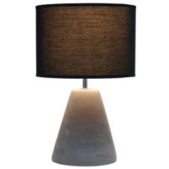 Pinnacle Concrete Table Lamp with Shade Black - Simple Designs