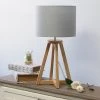 Natural Wood Interlocked Triangular Table Lamp with Fabric Shade Brown - Simple Designs -Loca Table Lamps Store unnamed file 2599