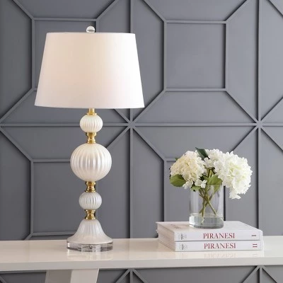 JONATHAN Y 30.25" Glass/Crystal Maddie Table Lamp (Includes LED Light Bulb) White - JONATHAN Y 3 JONATHAN Y 30.25" Glass/Crystal Maddie Table Lamp (Includes LED Light Bulb) White - JONATHAN Y