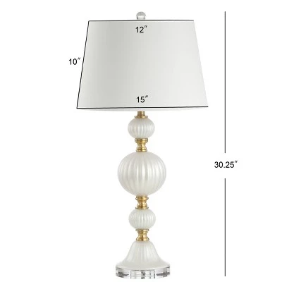 JONATHAN Y 30.25" Glass/Crystal Maddie Table Lamp (Includes LED Light Bulb) White - JONATHAN Y 5 JONATHAN Y 30.25" Glass/Crystal Maddie Table Lamp (Includes LED Light Bulb) White - JONATHAN Y - Image 3