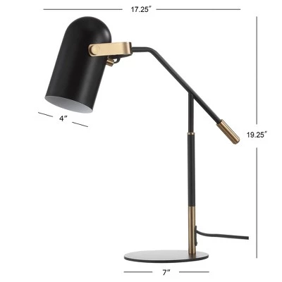 JONATHAN Y 19.25" Metal Edison Task Lamp (Includes LED Light Bulb) Black - JONATHAN Y 5 JONATHAN Y 19.25" Metal Edison Task Lamp (Includes LED Light Bulb) Black - JONATHAN Y - Image 3