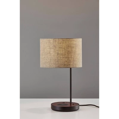 19.5" Oliver Charge Table Lamp Black - Adesso 3 19.5" Oliver Charge Table Lamp Black - Adesso