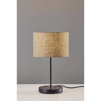 19.5" Oliver Charge Table Lamp Black - Adesso 4 19.5" Oliver Charge Table Lamp Black - Adesso - Image 2