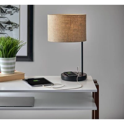 19.5" Oliver Charge Table Lamp Black - Adesso 11 19.5" Oliver Charge Table Lamp Black - Adesso - Image 9