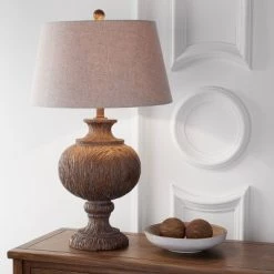 JONATHAN Y 31" Scarlett Resin Table Lamp (Includes LED Light Bulb) Brown - JONATHAN Y