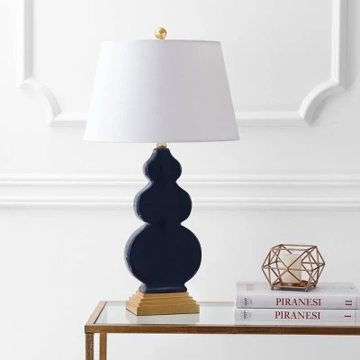 JONATHAN Y 29" Ceramic/Resin Carter Table Lamp (Includes Energy Efficient Light Bulb) - JONATHAN Y Blue 4 JONATHAN Y 29" Ceramic/Resin Carter Table Lamp (Includes Energy Efficient Light Bulb) - JONATHAN Y Blue - Image 2