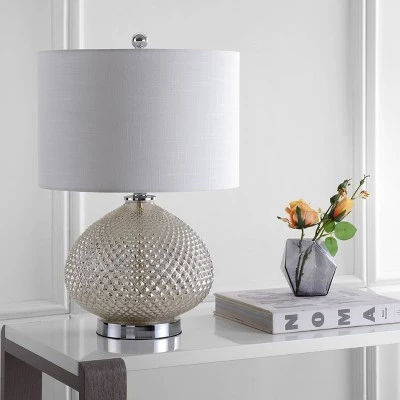 JONATHAN Y 22.5" Glass Ames Table Lamp (Includes LED Light Bulb) Silver - JONATHAN Y 4 JONATHAN Y 22.5" Glass Ames Table Lamp (Includes LED Light Bulb) Silver - JONATHAN Y - Image 2