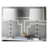(Set of 2) 31" Amanda Crystal Glass Globe Lamp Clear (Includes CFL Light Bulb) - Safavieh -Loca Table Lamps Store unnamed file 2758